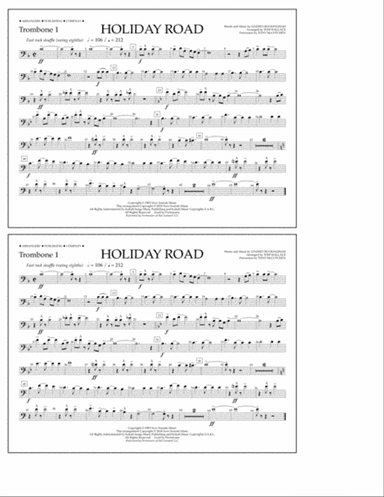 Holiday Road (from National Lampoon's Vacation) (arr. Tom Wallace) - Trombone 1