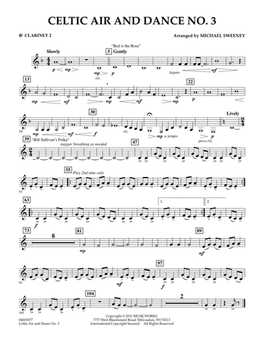 Celtic Air & Dance No. 3 - Bb Clarinet 2