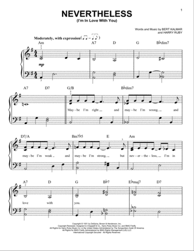 Nevertheless (I'm In Love With You)