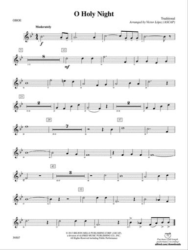 O Holy Night: Oboe