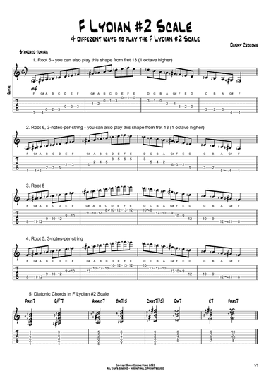 F Lydian #2 Scale (4 Ways to Play)