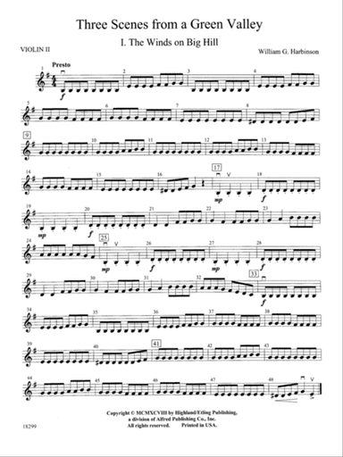 Three Scenes from a Green Valley: 2nd Violin