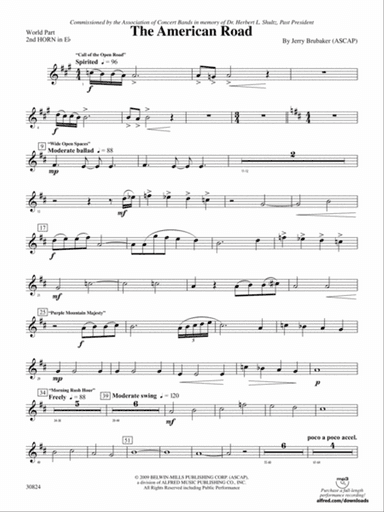 The American Road: (wp) 2nd Horn in E-flat