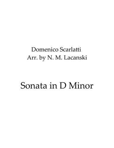 Sonata in D Minor