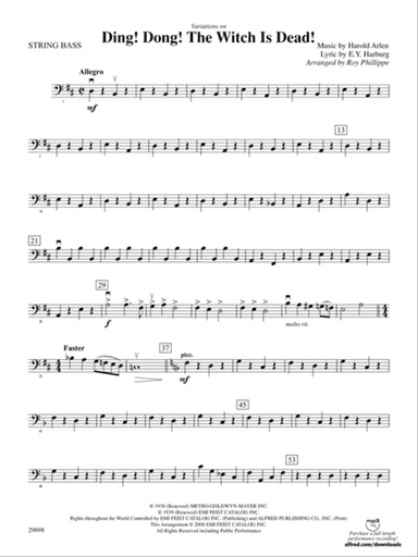 Variations on Ding! Dong! The Witch Is Dead!: String Bass