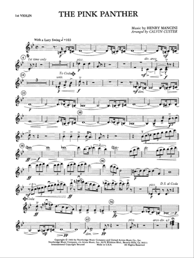 The Pink Panther: 1st Violin