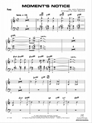 Moment's Notice: Piano Accompaniment