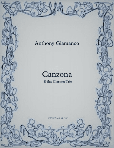 Canzona (for B-flat Clarinet trio)