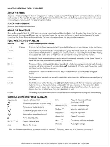 Ablaze: Bass Educational Pack