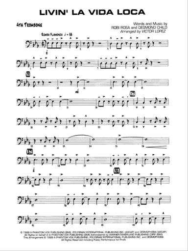 Livin' la Vida Loca: 4th Trombone