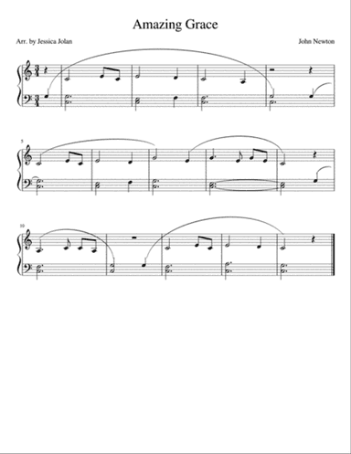 Amazing Grace-- easy piano