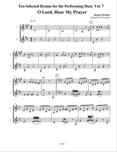 Ten Selected Hymns for the Performing Duet, Vol. 7 - trumpet (clarinet) and horn