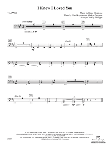 I Knew I Loved You: Timpani