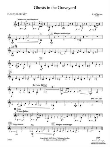 Ghosts in the Graveyard: E-flat Alto Clarinet