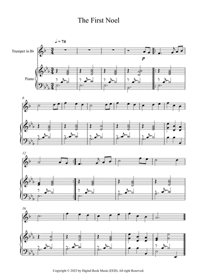 The First Noel (Trumpet + Piano)