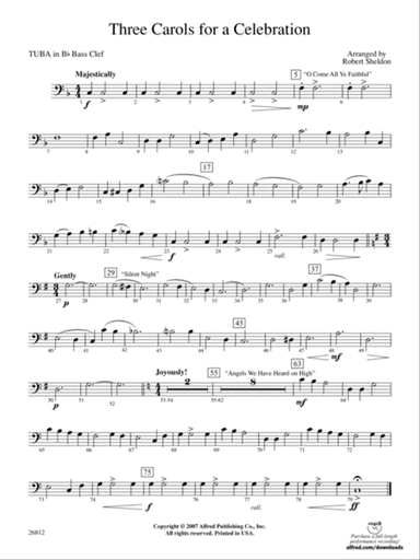 Three Carols for a Celebration: (wp) B-flat Tuba B.C.
