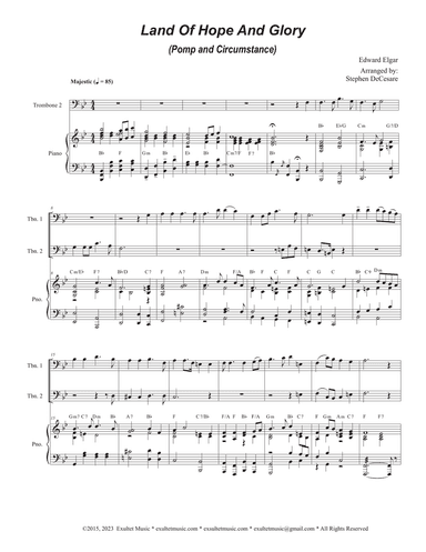 Land Of Hope And Glory (Pomp and Circumstance) (Trombone Duet)