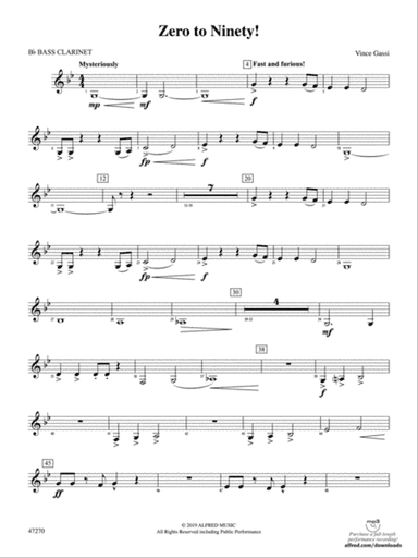 Zero to Ninety!: B-flat Bass Clarinet