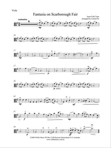 Fantasia on Scarborough Fair: Viola