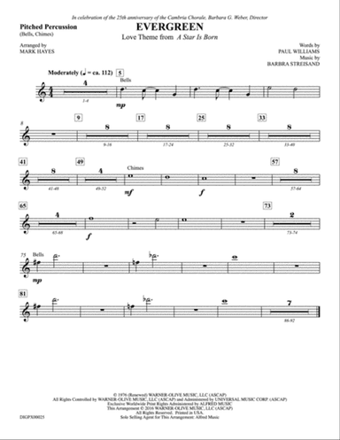 Evergreen (Love Theme from A Star Is Born): Pitched Percussion