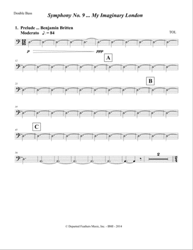 Symphony No. 9 ... My Imaginary London (2013-14) Double bass part