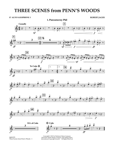 Three Scenes From Penn's Woods - Eb Alto Saxophone 1