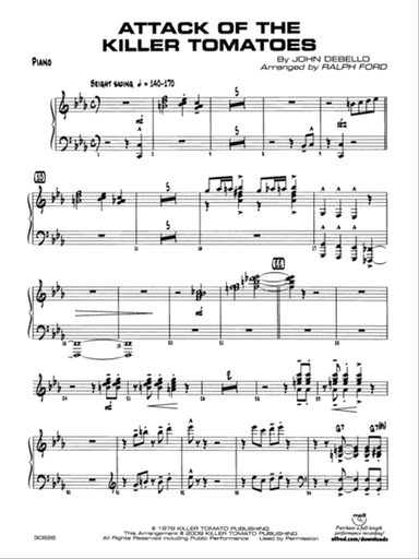 Attack of the Killer Tomatoes: Piano Accompaniment