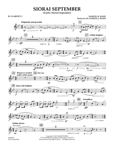 Siorai September - Bb Clarinet 2