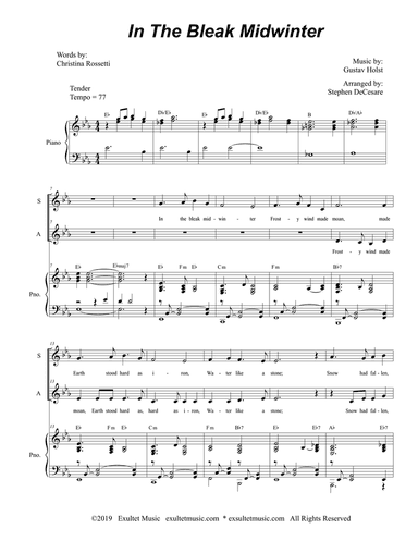 In The Bleak Midwinter (Duet for Soprano and Alto Solo)