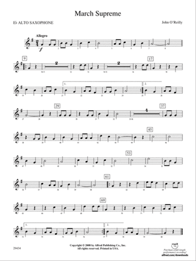 March Supreme: E-flat Alto Saxophone