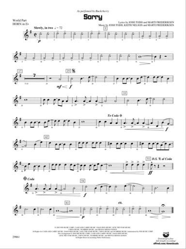 Sorry: (wp) 1st Horn in E-flat