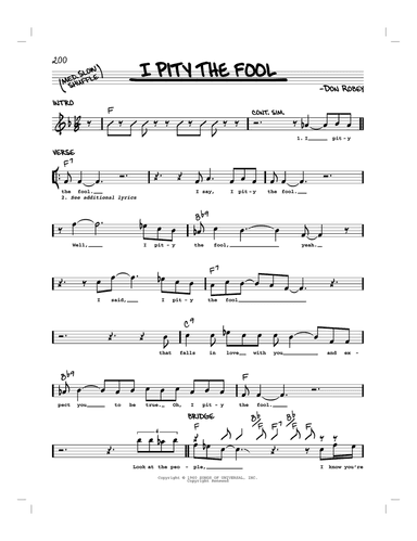 I Pity The Fool