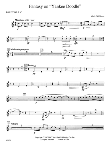 Fantasy on "Yankee Doodle": Baritone T.C.