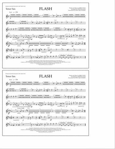 Flash (arr. Tom Wallace) - Tenor Sax