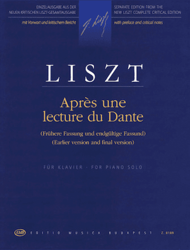 Après une Lecture de Dante from Années de pèlerinage