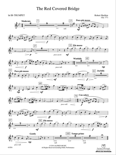 The Red Covered Bridge: 1st B-flat Trumpet