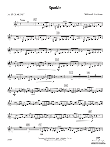 Sparkle: 3rd B-flat Clarinet