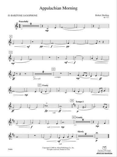 Appalachian Morning: E-flat Baritone Saxophone