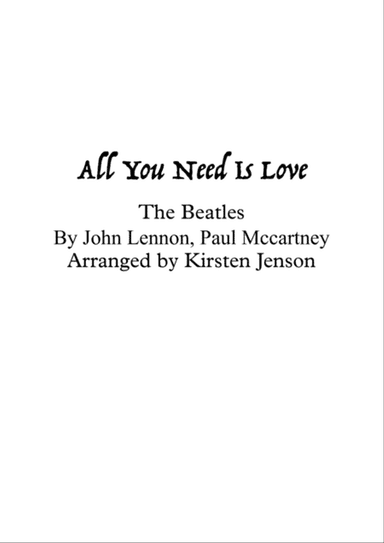 All You Need Is Love