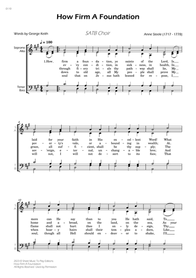 How Firm A Foundation - SATB Choir