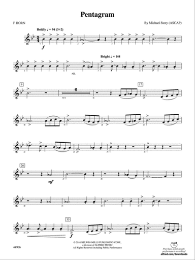 Pentagram: 1st F Horn