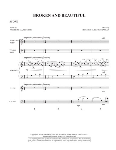 Broken And Beautiful - Full Score