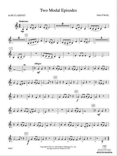 Two Modal Episodes: 1st B-flat Clarinet