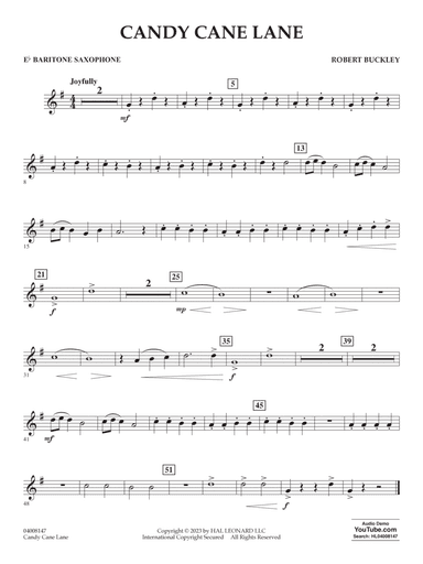 Candy Cane Lane - Eb Baritone Saxophone