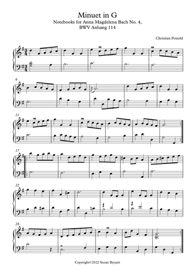 Minuet in G major