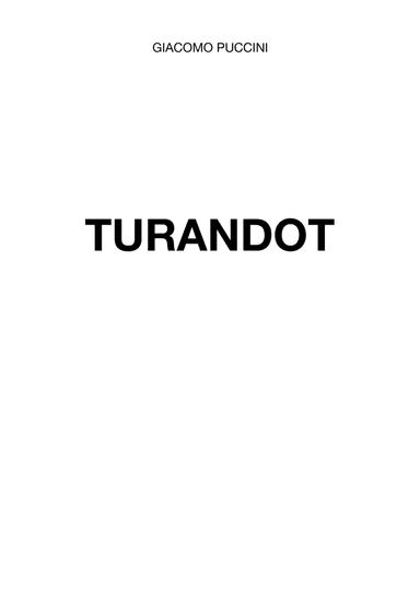 Turandot Nessun dorma