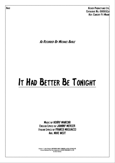 It Had Better Be Tonight