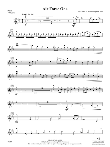 Air Force One: Part 1 - Violin I