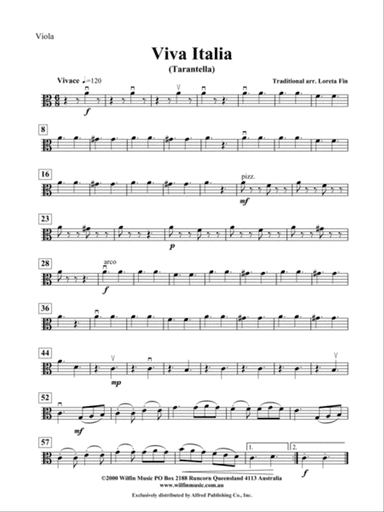 Viva Italia (Tarentella): Viola