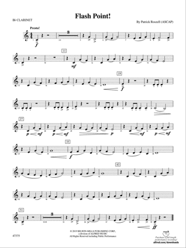 Flash Point!: 1st B-flat Clarinet